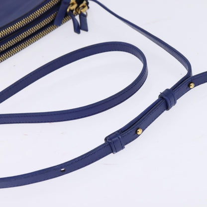 Celine Trio Crossbody Bag Leather, BLUE, LEATHER, Crossbody bag