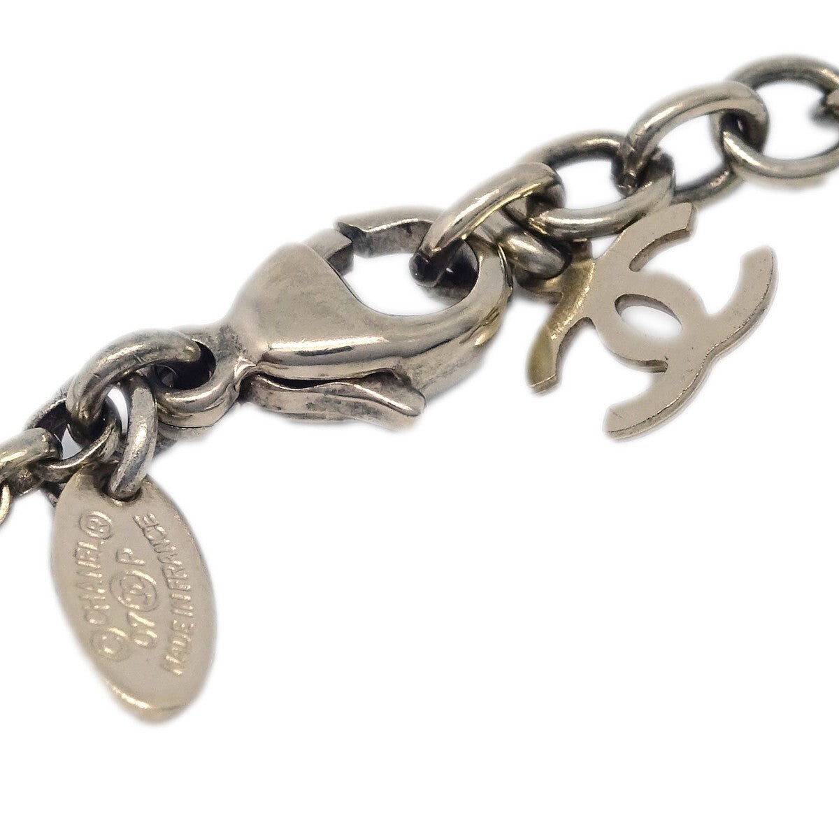 Chanel Vintage CC Pendent Necklace Plated Metal, GOLD, GOLD_PLATED, Necklace