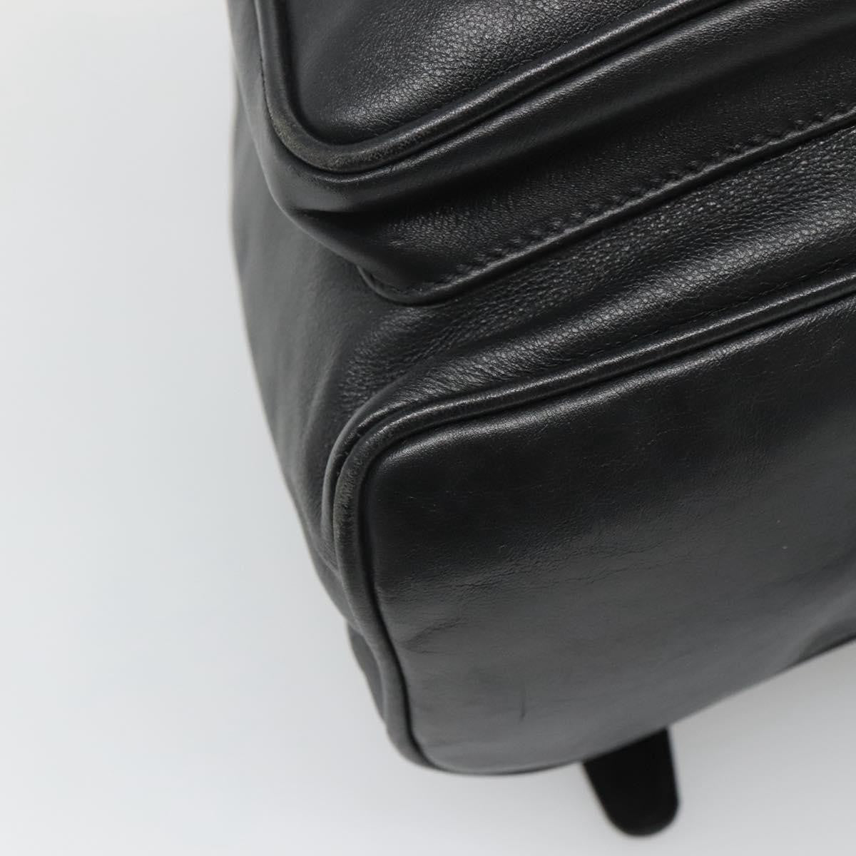 Gucci Vintage Bamboo Backpack Leather, BLACK, LEATHER, Backpack