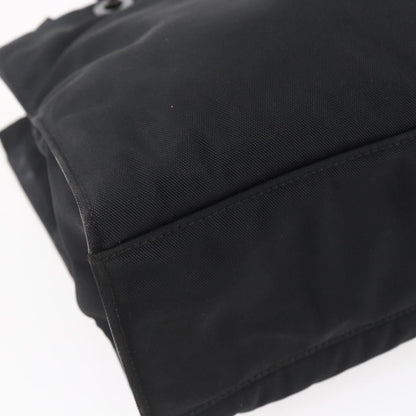 Gucci Vintage Bamboo Handle Tote Nylon, BLACK, NYLON, Handbag