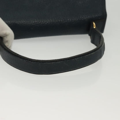 Christian Dior Vintage Handbag Leather, NAVY, LEATHER, Handbag