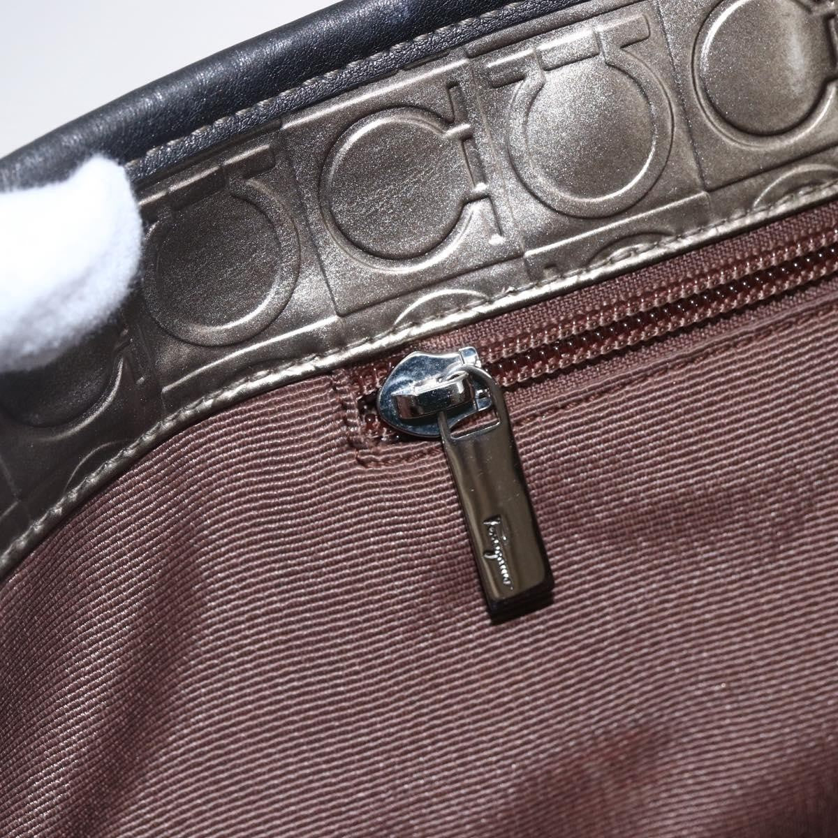 Salvatore Ferragamo Gancini Tote Patent leather, GOLD, PATENT_LEATHER, Tote bag