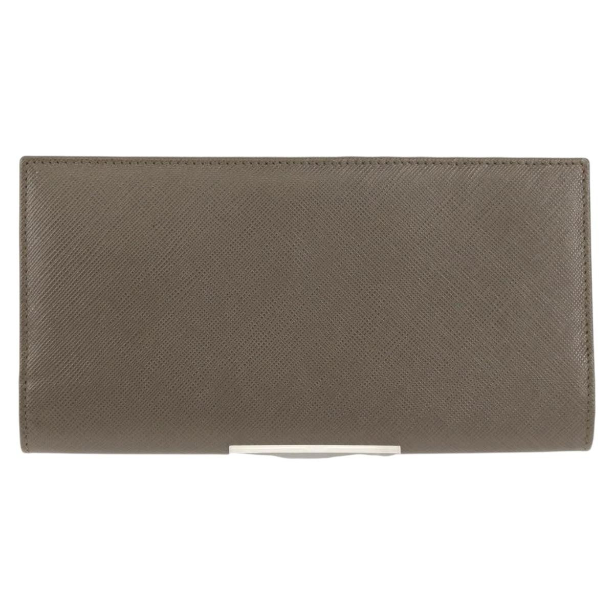 Salvatore Ferragamo Gancini Bifold Wallet Leather, GRAY, LEATHER, Wallets