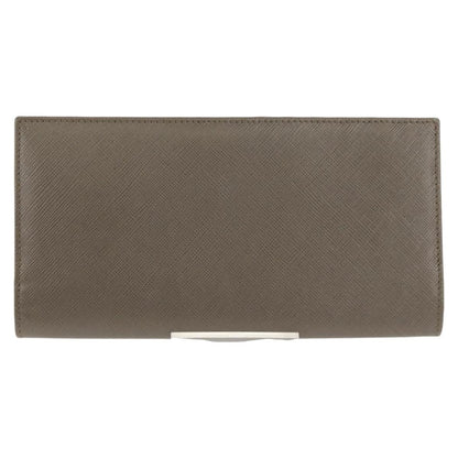 Salvatore Ferragamo Gancini Bifold Wallet Leather, GRAY, LEATHER, Wallets