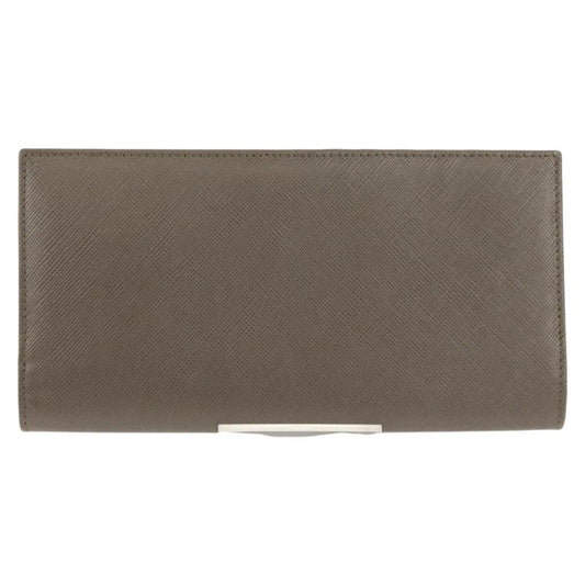 Salvatore Ferragamo Gancini Bifold Wallet Leather, GRAY, LEATHER, Wallets
