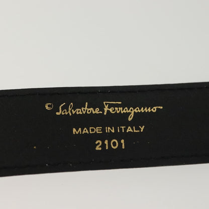 Salvatore Ferragamo Gancini Belt Leather, BLACK, LEATHER, Belts