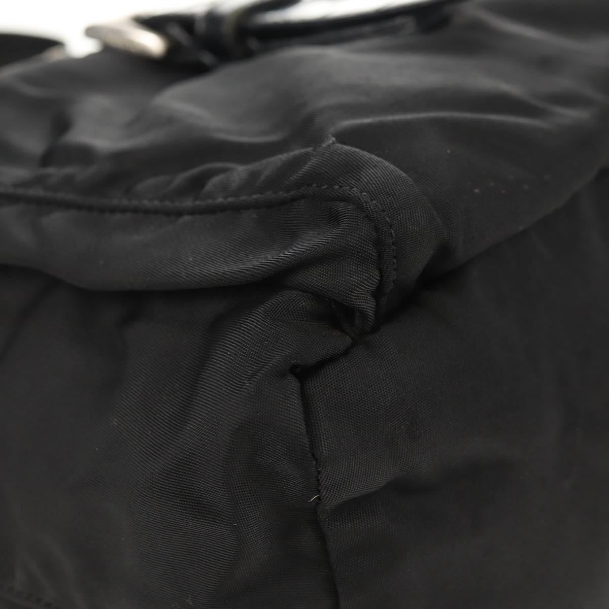 Prada Buckle Messenger Bag Tessuto, BLACK, NYLON, Shoulder bag