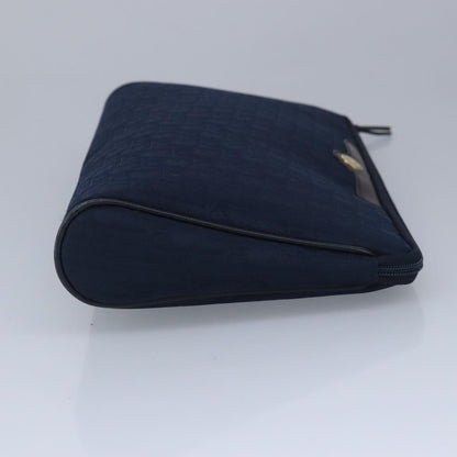 Christian Dior Vintage Trotter Pouch Canvas, NAVY, CANVAS, Clutche & pouche