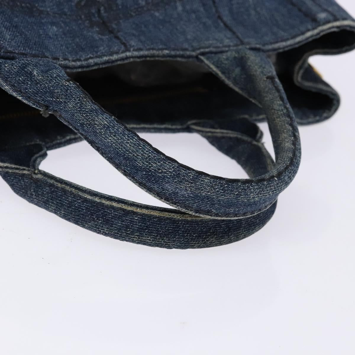 Prada Canapa Convertible Tote Denim, BLUE, DENIM_JEANS, Tote bag