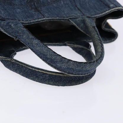 Prada Canapa Convertible Tote Denim, BLUE, DENIM_JEANS, Tote bag
