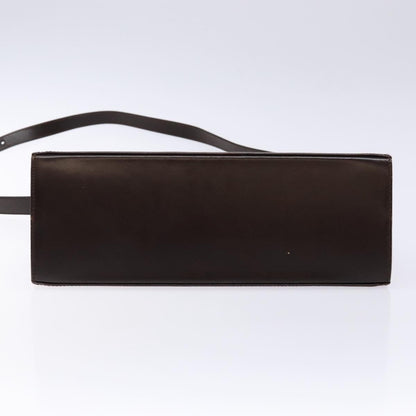 Salvatore Ferragamo Convertible Top Handle Bag Leather, BROWN, LEATHER, Handbag