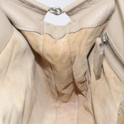 Fendi Selleria Tote Leather, BEIGE, LEATHER, Tote bag