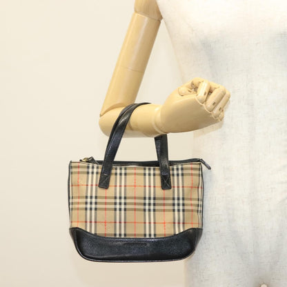 Burberry Nova Handbag Check Pattern, BEIGE, CANVAS, Handbag