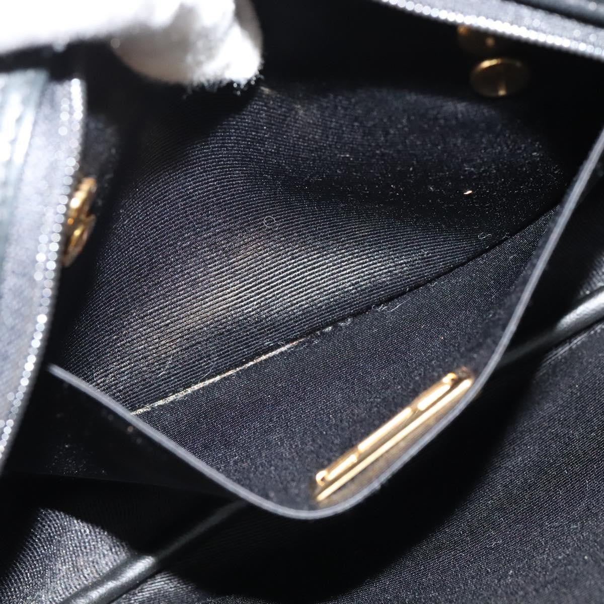 Christian Dior Vintage Shoulder Bag Leather, BLACK, LEATHER, Shoulder bag