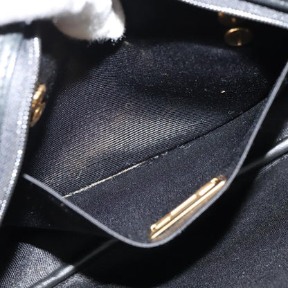 Christian Dior Vintage Shoulder Bag Leather, BLACK, LEATHER, Shoulder bag