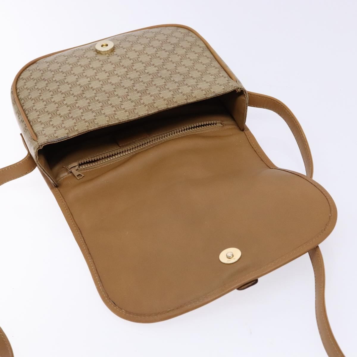 Celine Vintage Triomphe Shoulder Bag Canvas, BEIGE, CANVAS, Shoulder bag