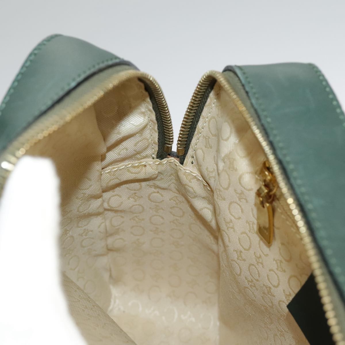 Celine C Macadam Handbag Canvas, GRAY, CANVAS, Handbag