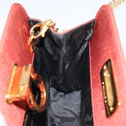 Salvatore Ferragamo Vintage Gancini Chain Shoulder Bag Nylon, RED, NYLON, Shoulder bag