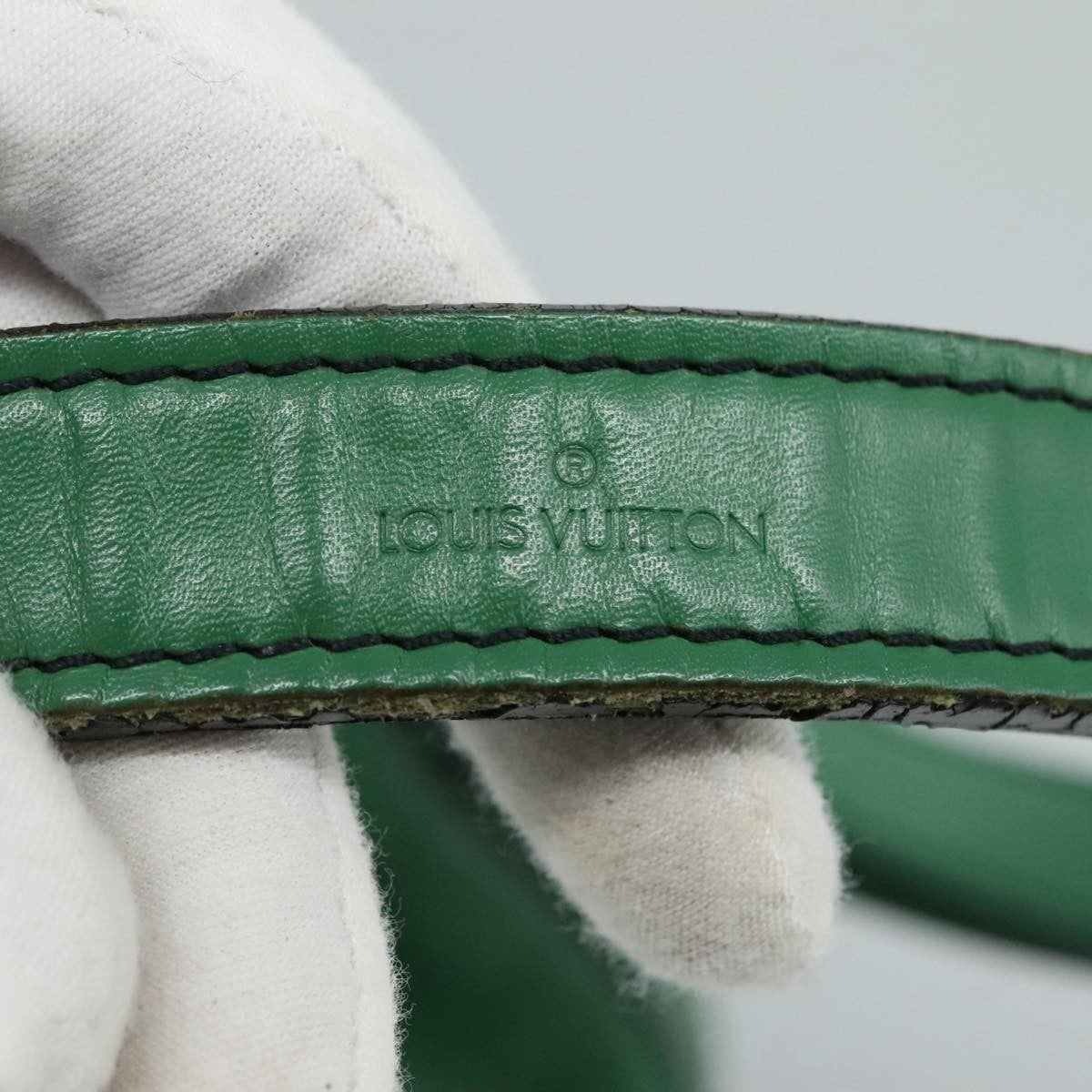 Louis Vuitton Petit Noe Handbag Epi Leather, GREEN, LEATHER, Shoulder bag