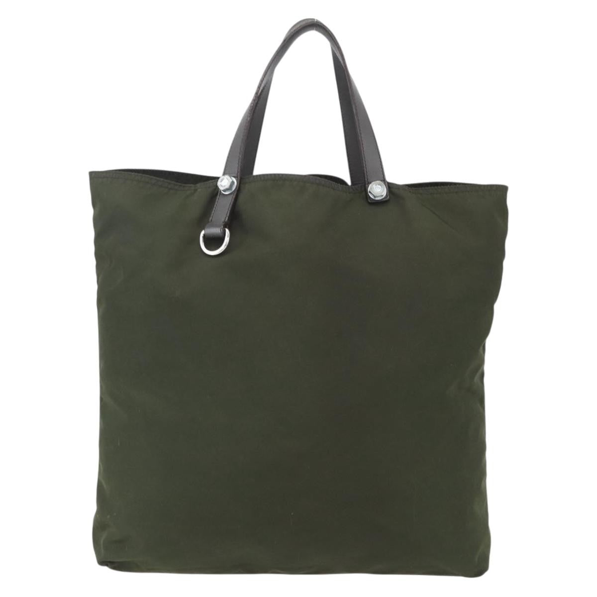 Prada Open Tote Tessuto, KHAKI, NYLON, Tote bag