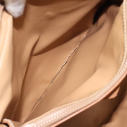 Celine Vintage Macadam Shoulder Bag Canvas and Leather, BEIGE, CANVAS, Shoulder bag