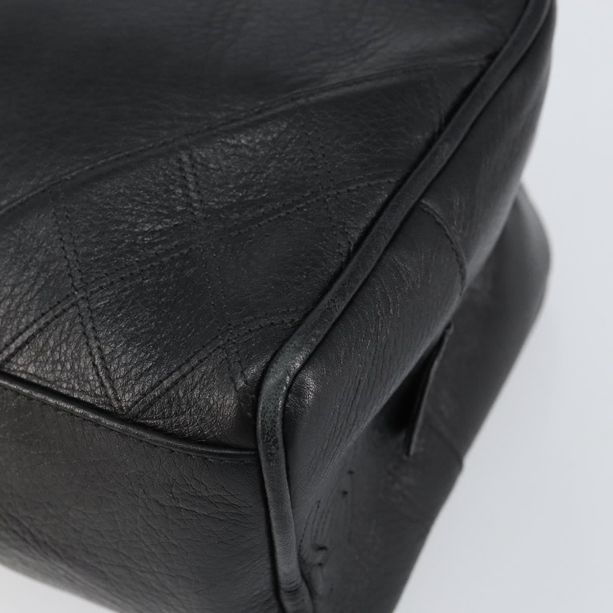 Chanel Vintage Toiletry Pouch Lambskin, BLACK, LEATHER, Clutche & pouche