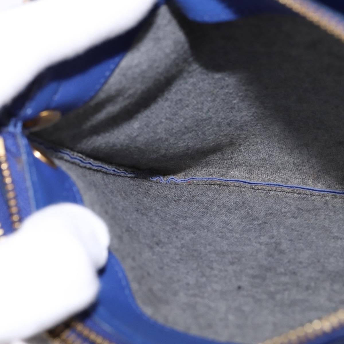 Celine Trio Crossbody Bag Leather, BLUE, LEATHER, Crossbody bag