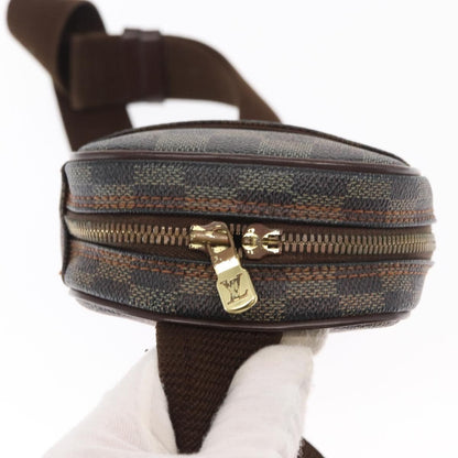 Louis Vuitton Pochette Gange Damier, BROWN, CANVAS, Clutche & pouche