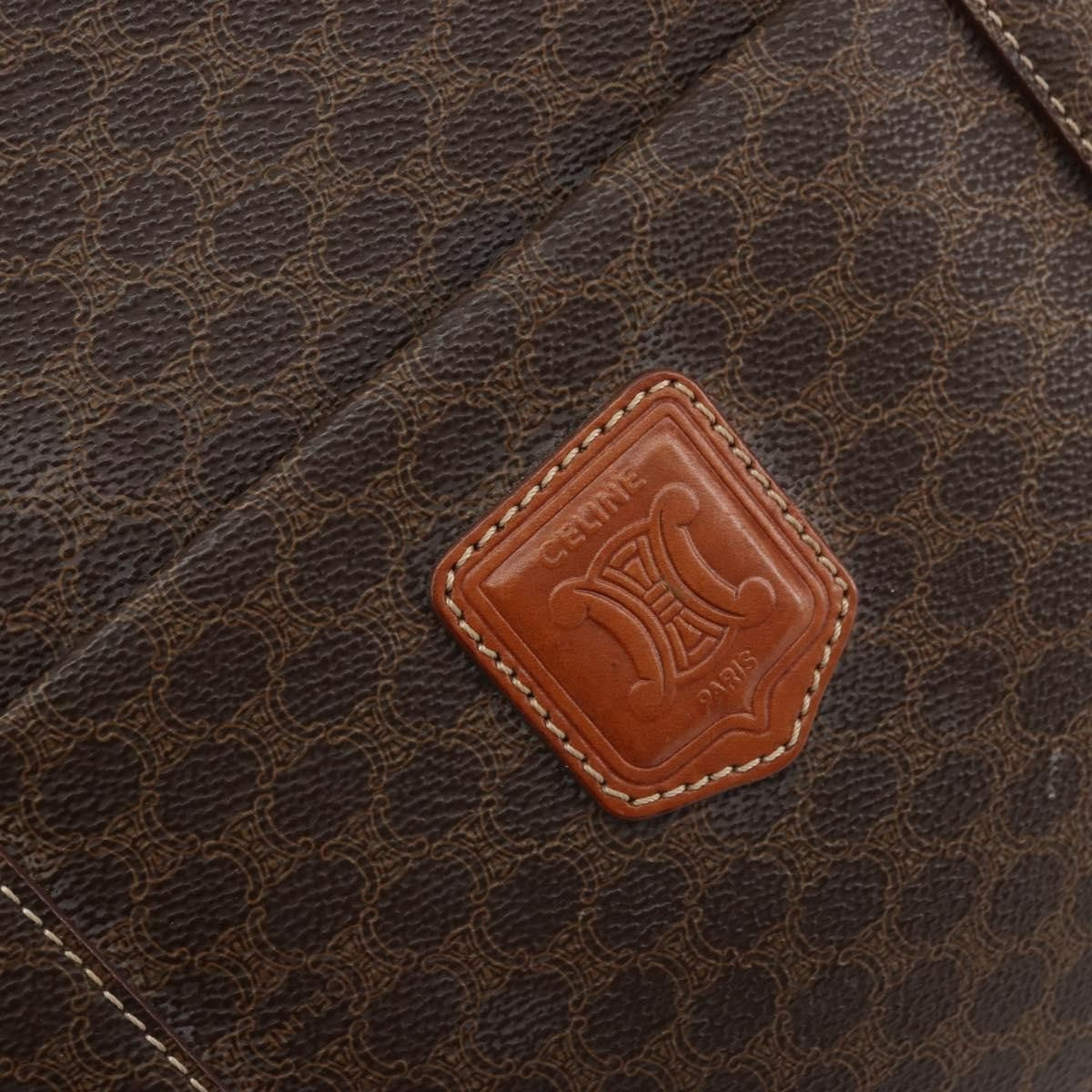 Celine Vintage Macadam Tote bag Canvas, BROWN, CANVAS, Tote bag