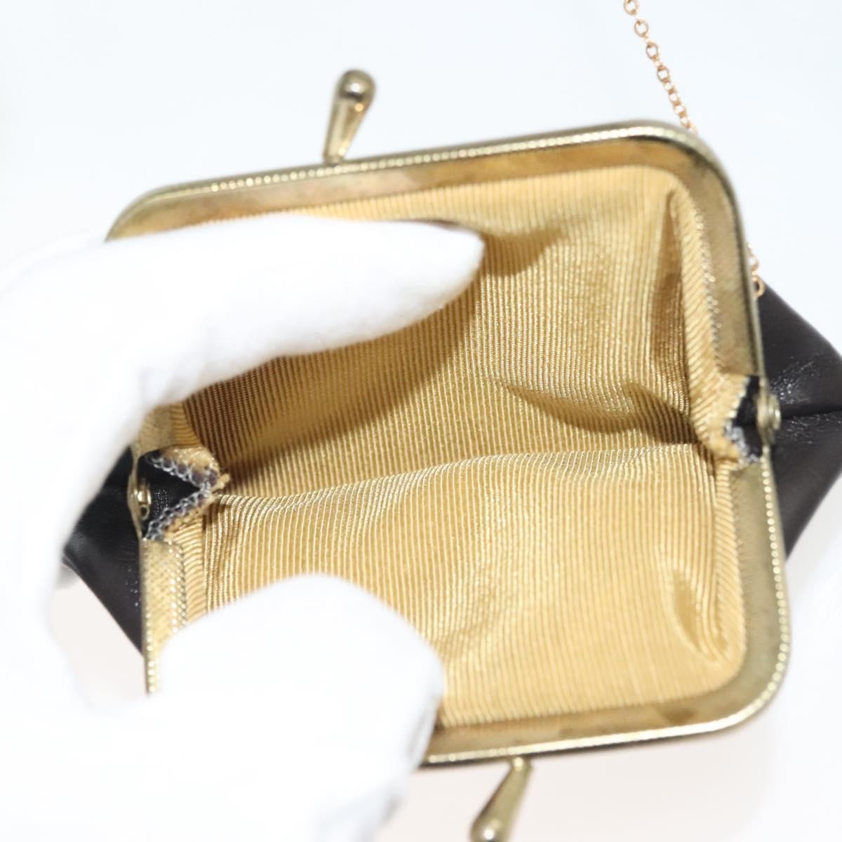 Christian Dior Vintage Shoulder Bag Leather, BROWN, LEATHER, Shoulder bag