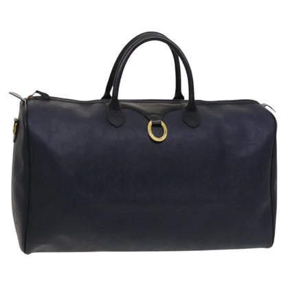 Christian Dior Vintage Trotter Boston Bag Canvas, NAVY, CANVAS, Travel bag