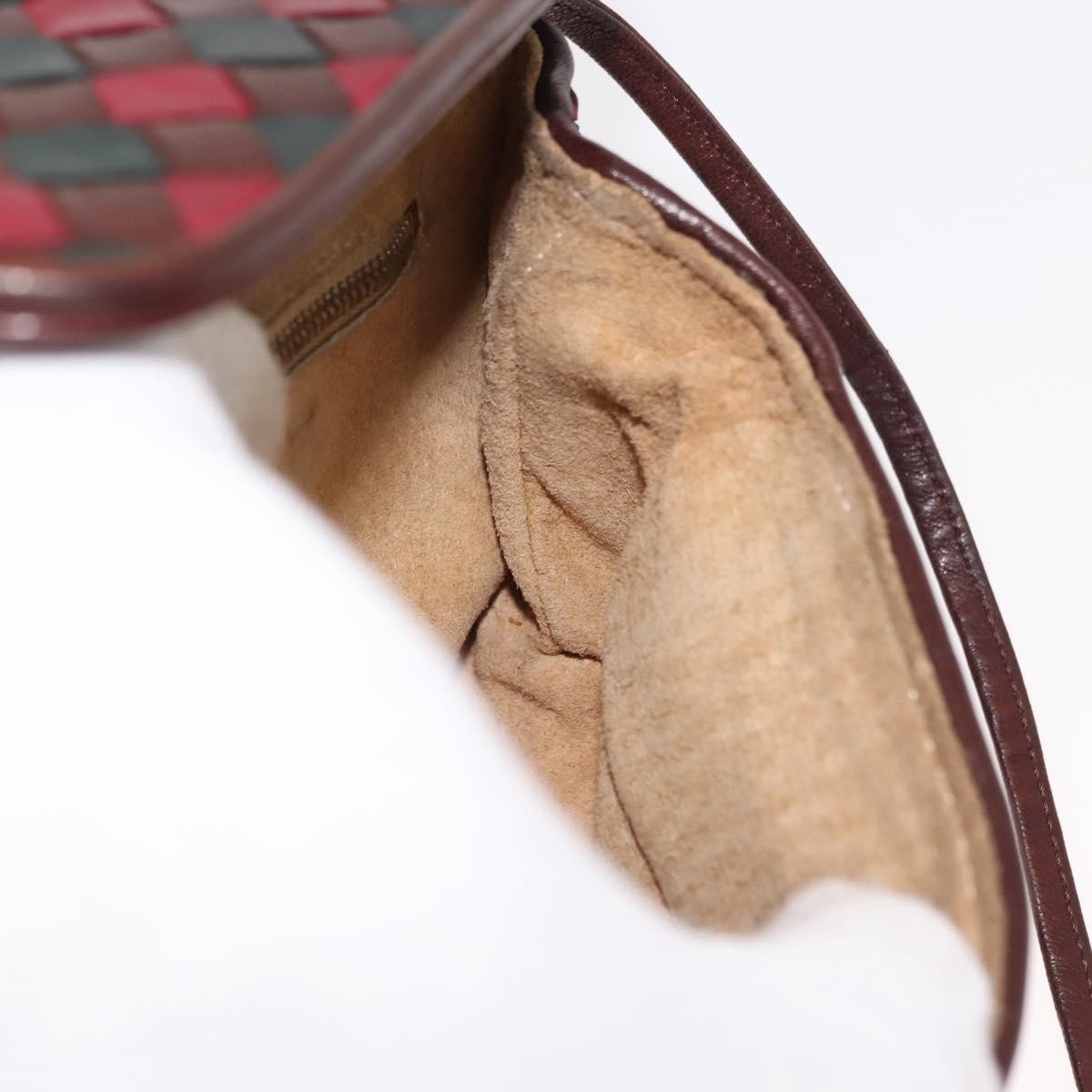 Bottega Veneta Intrecciato Clutch bag Calfskin, RED, LEATHER, Clutche & pouche