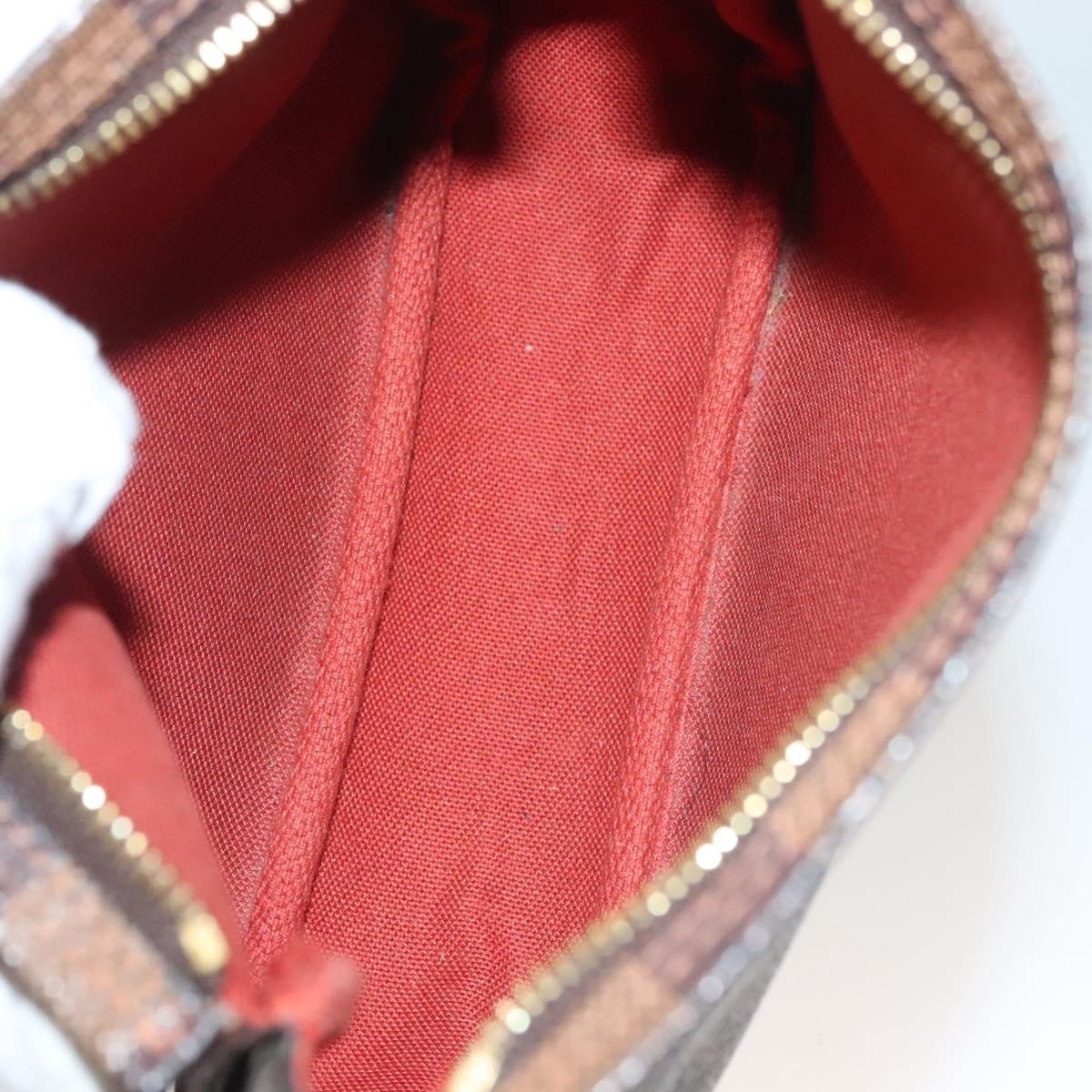 Louis Vuitton Trousse Make Up Bag Damier, BROWN, CANVAS, Clutche & pouche