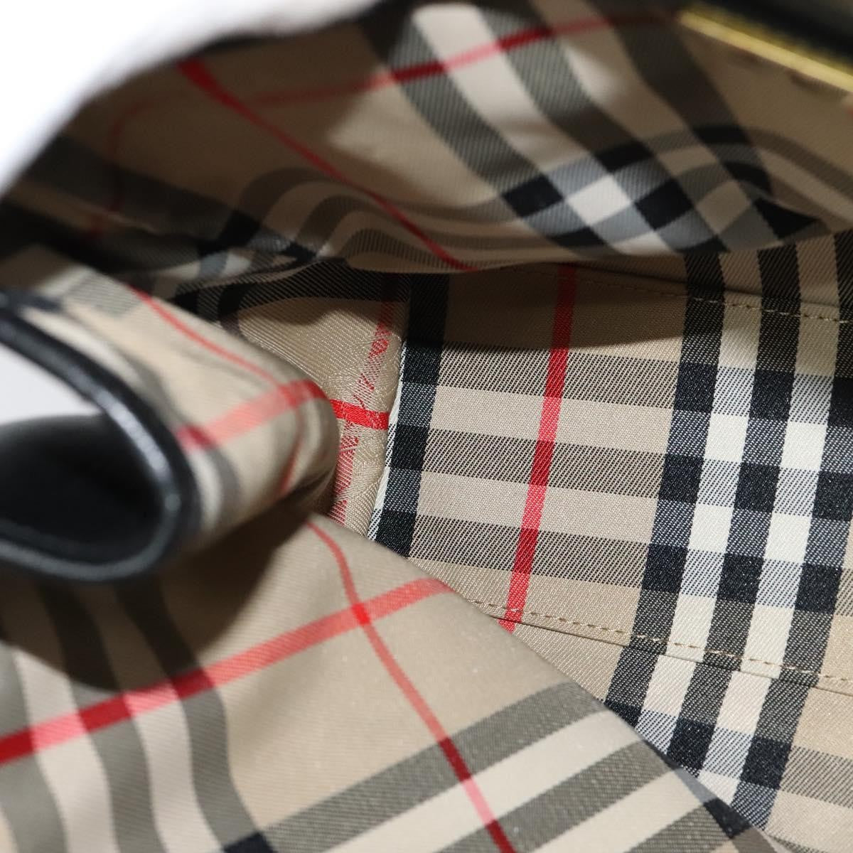 Burberry Vintage Handbag Leather, BLACK, LEATHER, Handbag