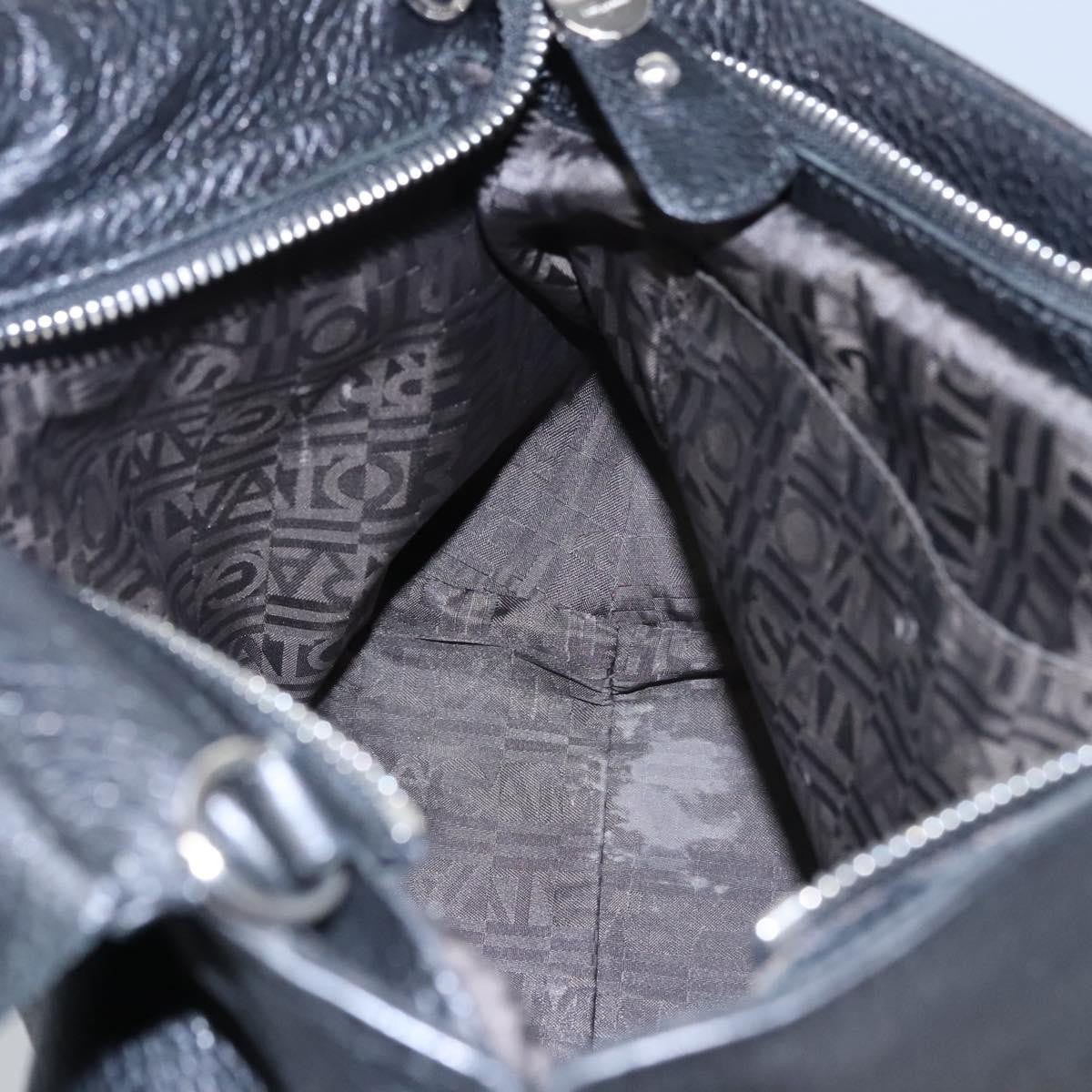 Salvatore Ferragamo Sofia Satchel Leather, BLACK, LEATHER, Handbag