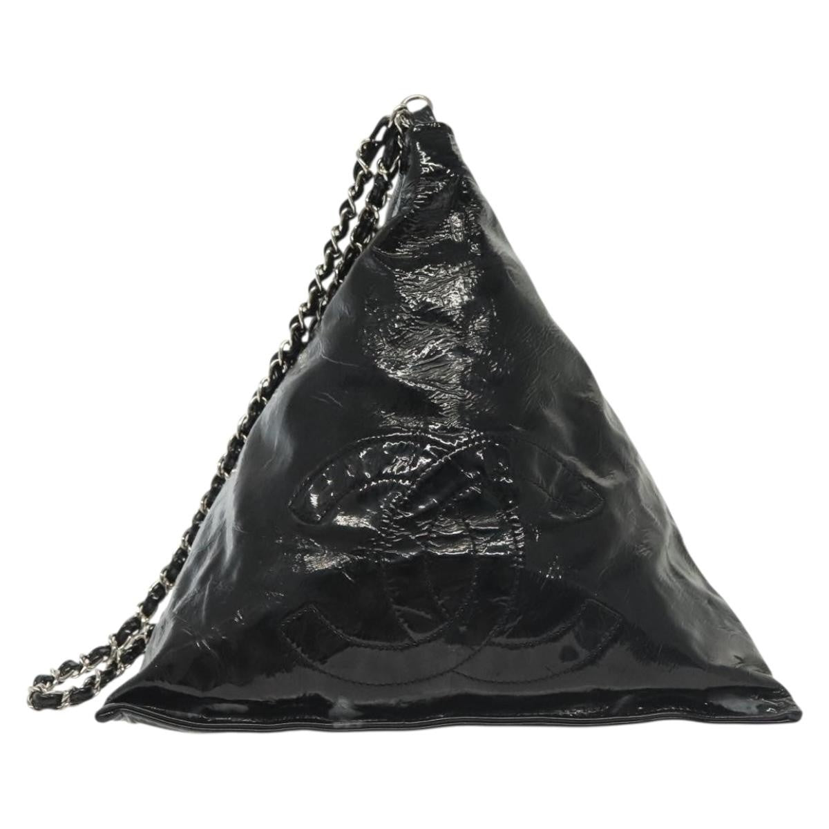 Chanel Bon Bon Pyramid Wristlet Patent, BLACK, PATENT_LEATHER, Shoulder bag