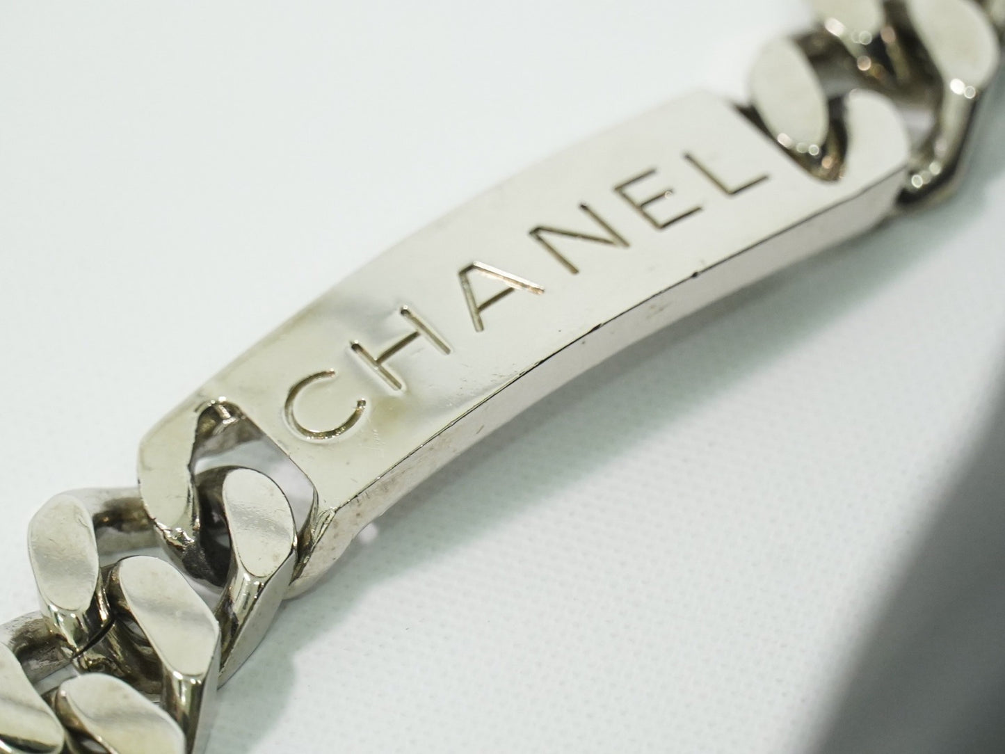 Chanel Vintage ID Bracelet Flap Bag Quilted Lambskin, BLACK, LEATHER, Handbag