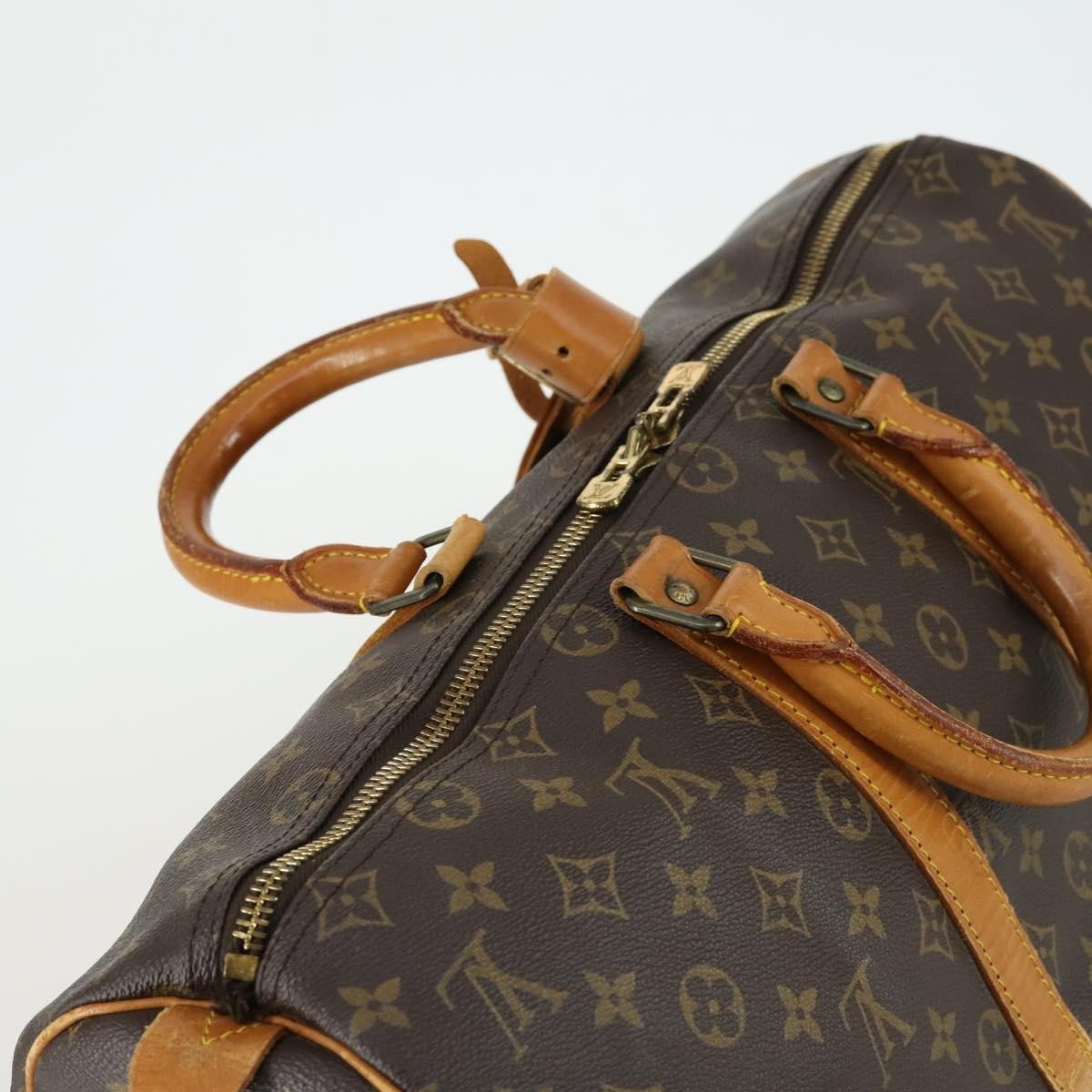 Louis Vuitton Keepall Bag Monogram Canvas, BROWN, CANVAS, Travel bag