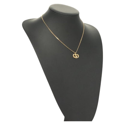 Christian Dior CD Pendant Necklace Metal, GOLD, METAL, Necklace