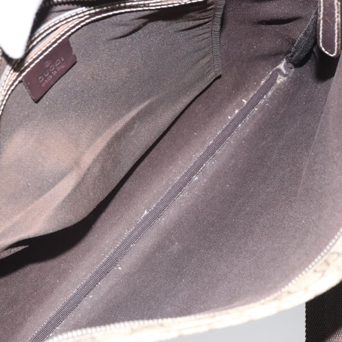 Gucci Zip Top Messenger Bag GG Coated Canvas, BEIGE, PVC, Shoulder bag