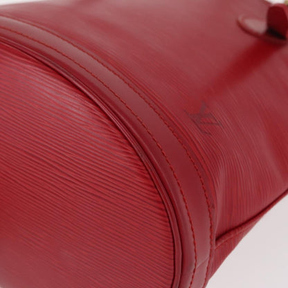 Louis Vuitton Bucket Bag Epi Leather, RED, LEATHER, Shoulder bag