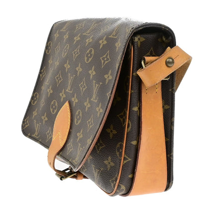 Louis Vuitton Cartouchiere Handbag Monogram Canvas, BROWN, LEATHER, Shoulder bag