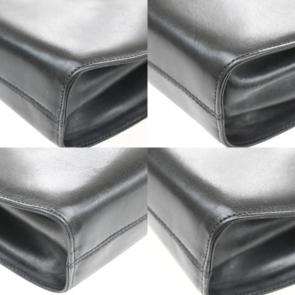 Salvatore Ferragamo Gancini Shoulder Bag Leather, BLACK, LEATHER, Shoulder bag