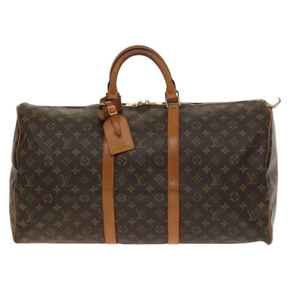 Louis Vuitton Keepall Bag Monogram Canvas, BROWN, CANVAS, Travel bag