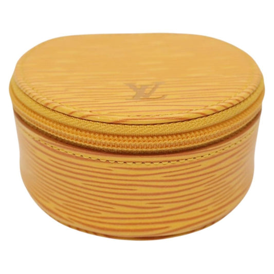Louis Vuitton Ecrin Bijoux Pouch Epi Leather, YELLOW, LEATHER, Clutche & pouche