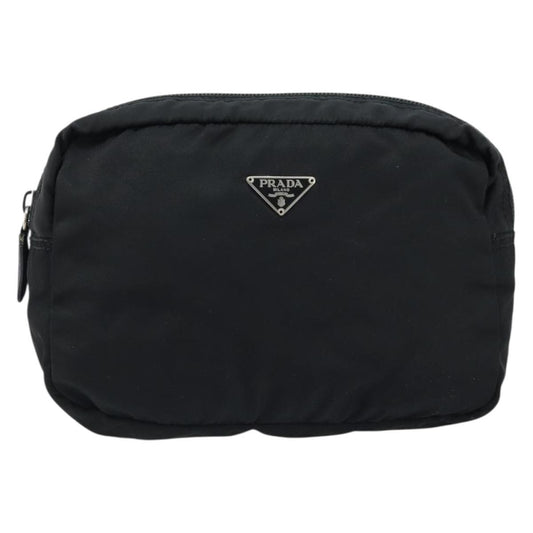 Prada Vintage Pouch Tessuto, BLACK, NYLON, Clutche & pouche