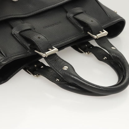 Burberry Vintage Handbag Leather, BLACK, LEATHER, Handbag