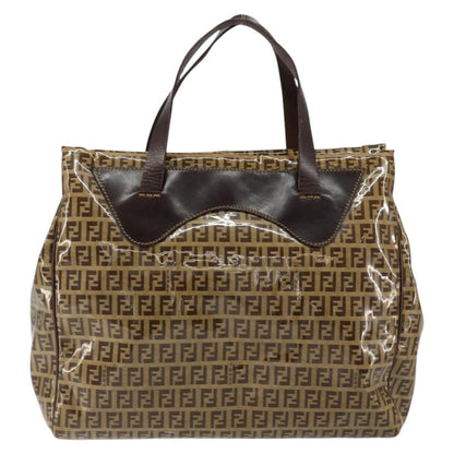 Fendi Zip Tote Canvas, BEIGE, CANVAS, Tote bag