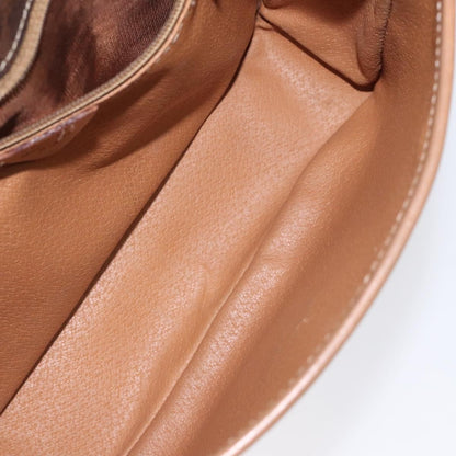 Celine Macadam Shoulder Bag PVC Leather, BROWN, CANVAS, Shoulder bag