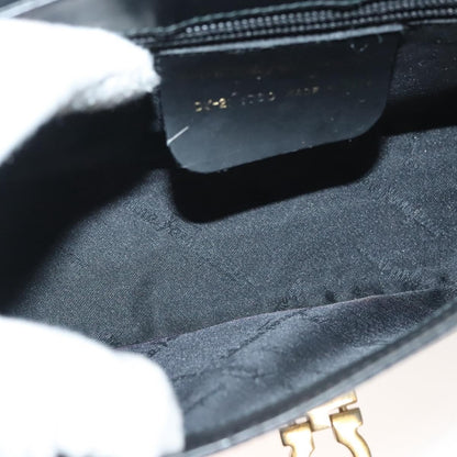 Salvatore Ferragamo Gancini Shoulder Bag Leather, BLACK, LEATHER, Shoulder bag